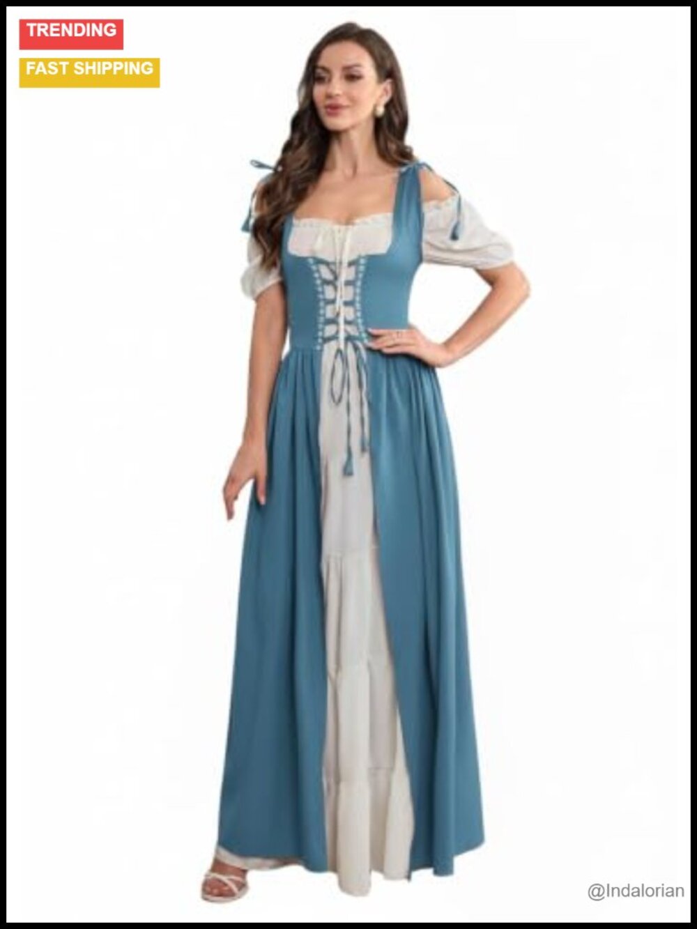 Renaissance Medieval Costume Women's Dress Pirate Irish Ren Faire